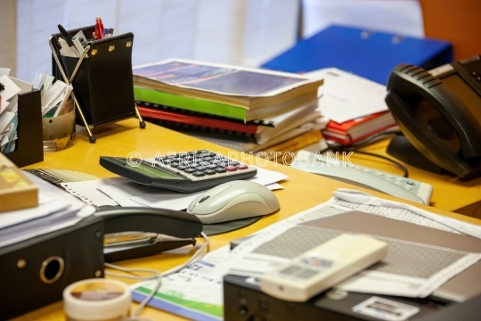 busy desk