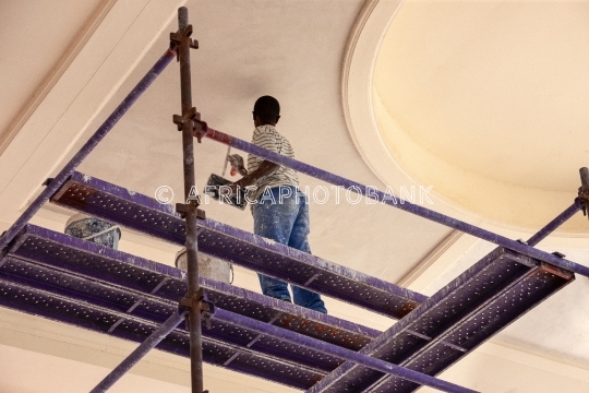 plaster african worker