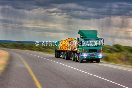 truck on the road