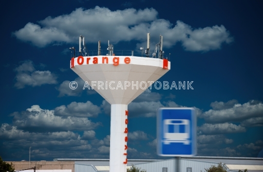 orange water tower