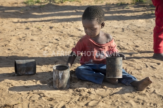 African kid playing
