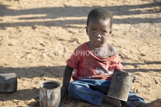 African kid playing