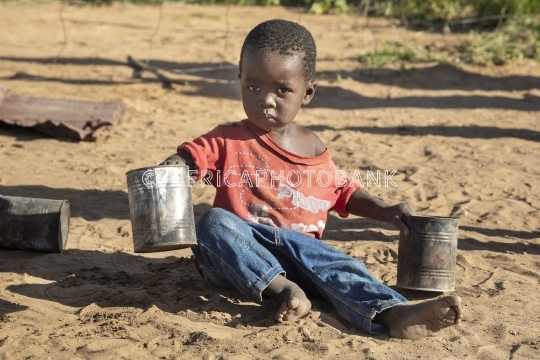 African kid playing