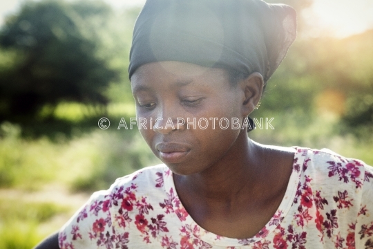 African village woman