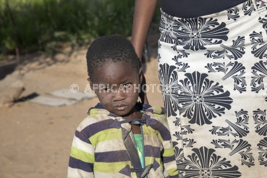 African child and mother