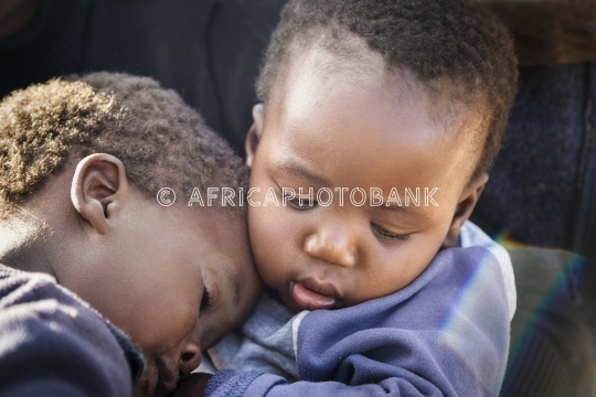 African kids sleeping