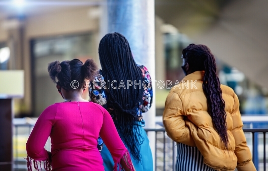 african people walking