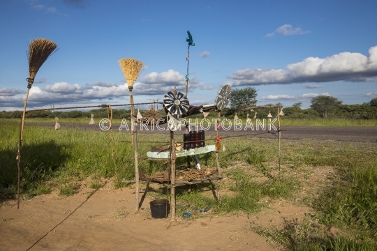 Botswana traditional drinks sold on the road