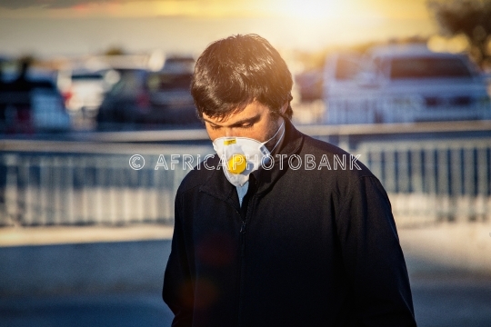 man at sunset