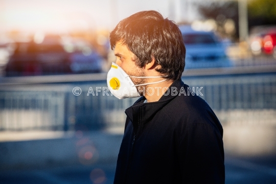 man at sunset
