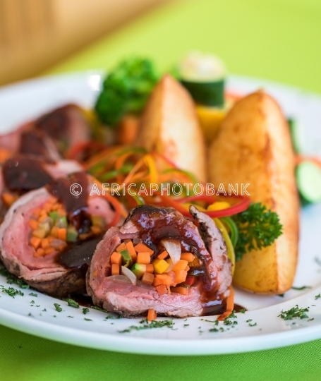 meat and veggies