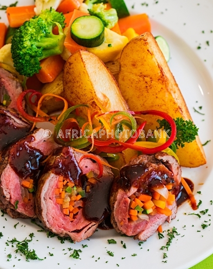 meat and veggies