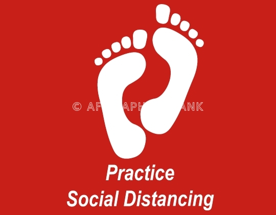 keep your distance sign