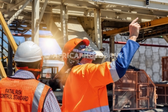 miner with colleague 
