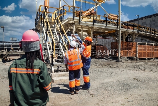miner with colleagues