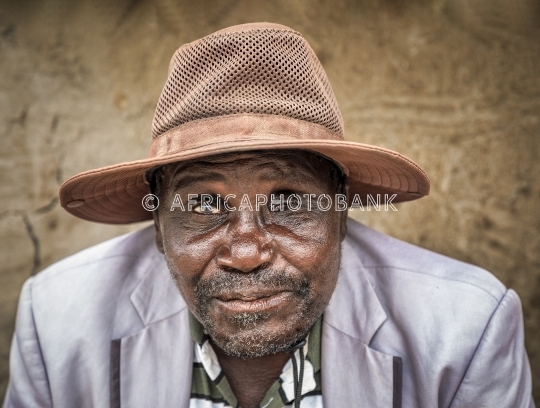 african blind man
