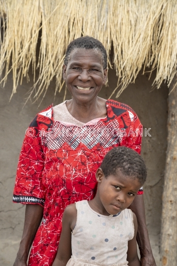 old woman and child