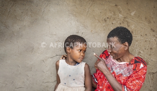 old woman teaching