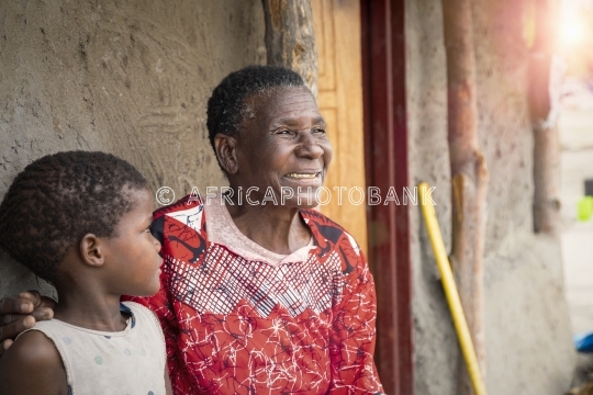 old woman with granddaughter 