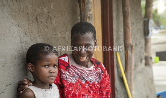 old woman with granddaughter 