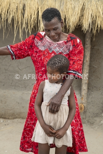 old woman and child