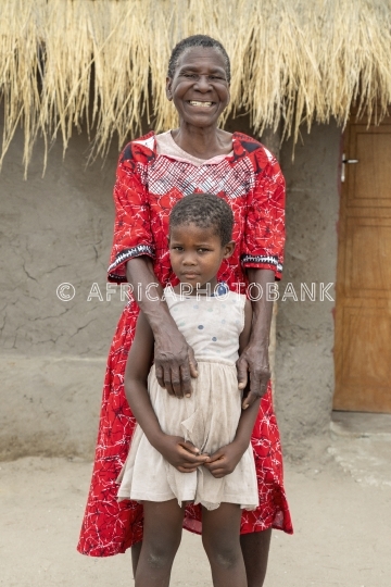 old woman and child