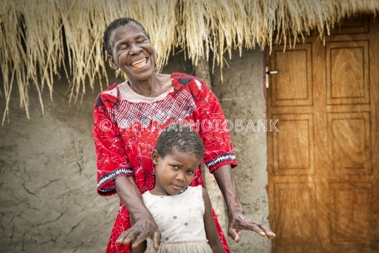 old woman and child