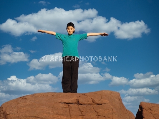 child on the mountain
