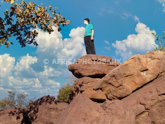 child on the mountain