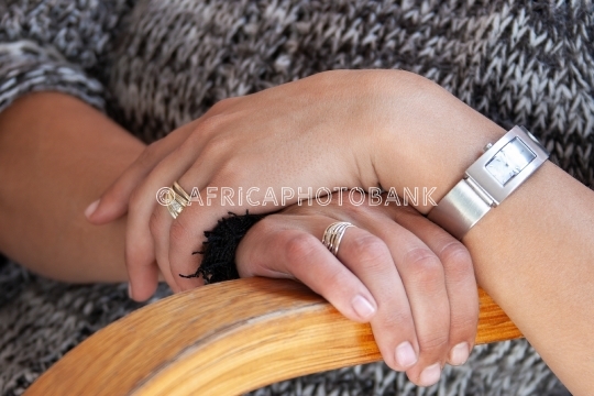 young woman hands