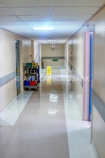 hospital hallway cleaning