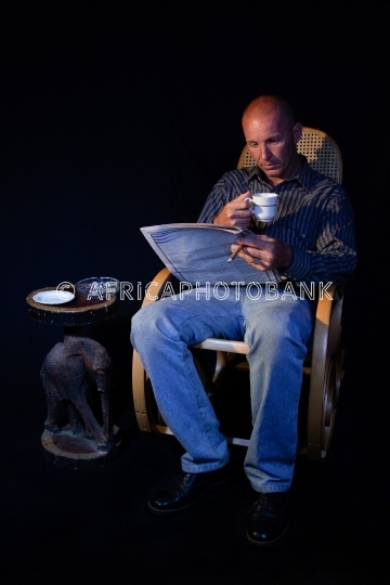 resting in the rock chair