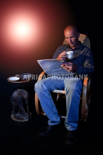 resting in the rock chair