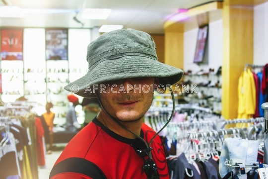 man in the shop