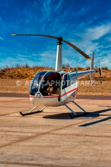white helicopter