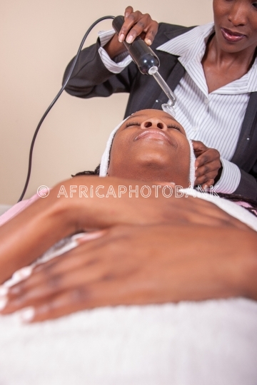 african woman face rejuvenation