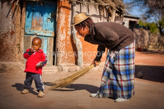 Woman cleaning