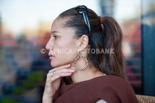 mixed race woman