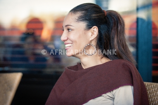 mixed race woman