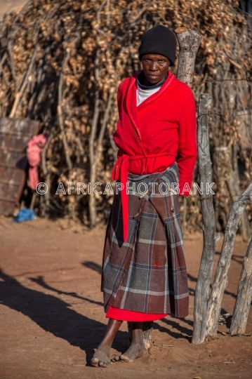 woman african village
