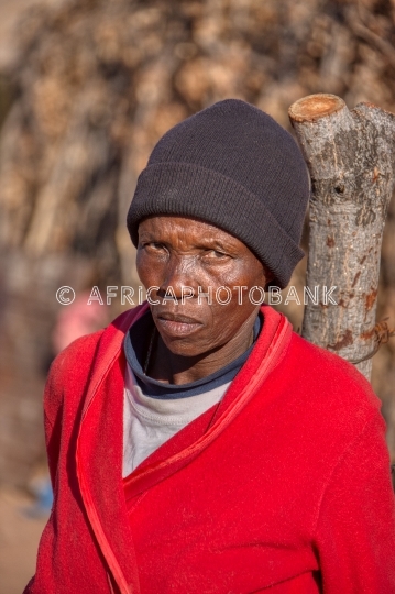 woman african village