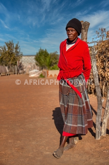 woman african village