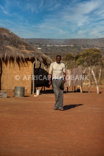man african village