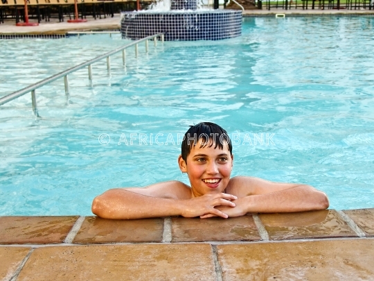 Swimmer resting