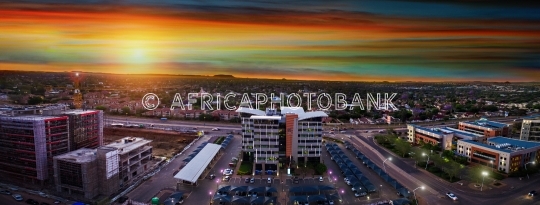 CBD aerial view exponential building and CEDA