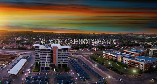 CBD aerial view exponential building and CEDA