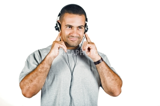 Man listening to music