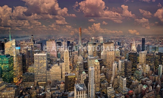 Manhattan aerial panorama