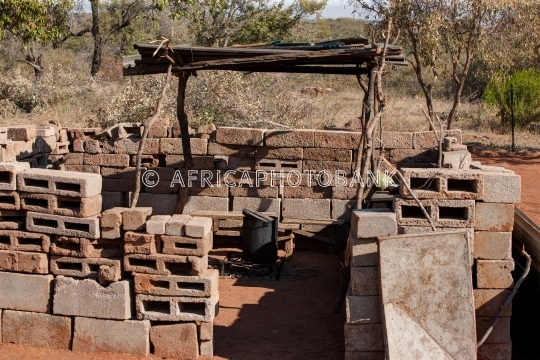 African outdoors kitchen