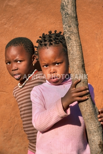 African brothers in the back of the house